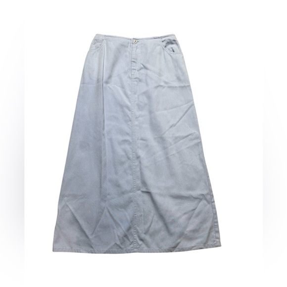 👗 Vintage Cleo Petites Light Blue Maxi Skirt Size 8 🌸✨ - Picture 1 of 7